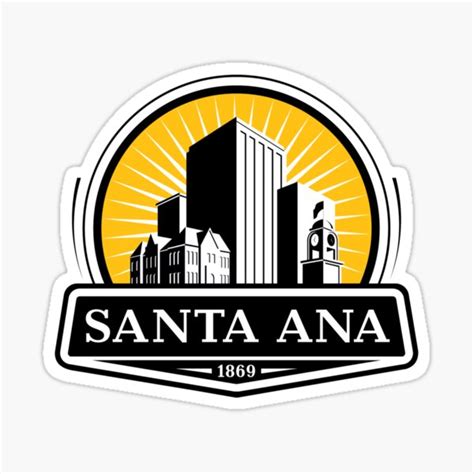 Official Logo Of Santa Ana California Sticker For Sale By Durarstore Redbubble