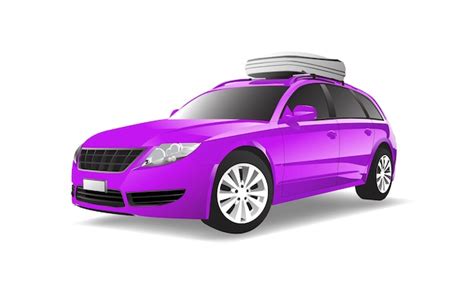 Premium Vector Three Dimensional Image Of Purple Car Isolated On