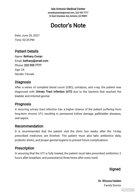 Doctor Excuse Note Template Free PDF Google Docs Word Apple Pages PDF Template Net