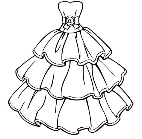 Dress Coloring Pages At Free Printable