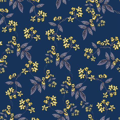 Blue Flower Peel And Stick Removable Wallpaper 6124 Etsy 日本