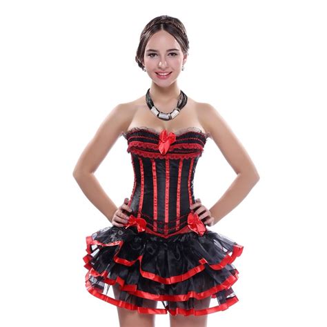 plus size 6xl burlesque corsets dress with skirt costumes vintage striped floral lace up corset