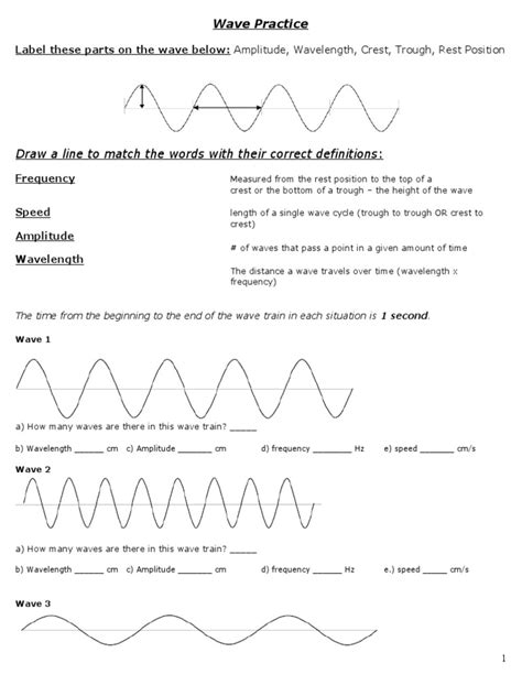 Have students individually complete the what's a wavelength? Wave Practice WS (2) | Wavelength | Waves