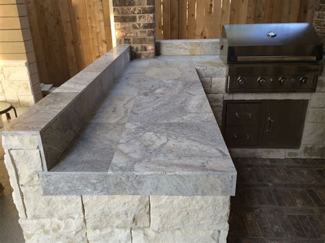 Outdoor Kitchen Granite Countertops Design Extravagant Porch And