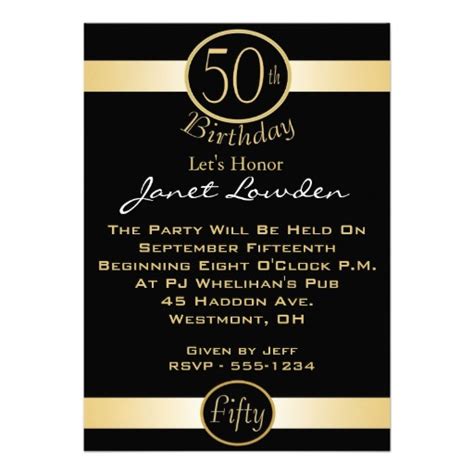 Free 50th Birthday Party Invitation Templates Dolanpedia