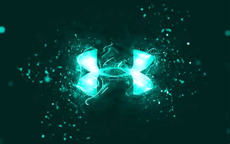 Download Wallpapers Under Armour Turquoise Logo 4k Turquoise Neon