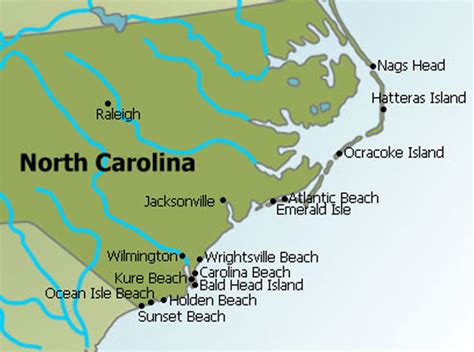 North Carolina Map With Beaches Get Latest Map Update