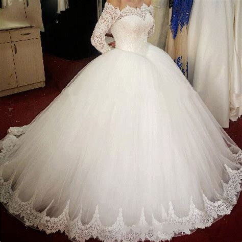 Romantic Wd0826 Off The Shoulder Long Sleeves Princess Bridal Gown 202