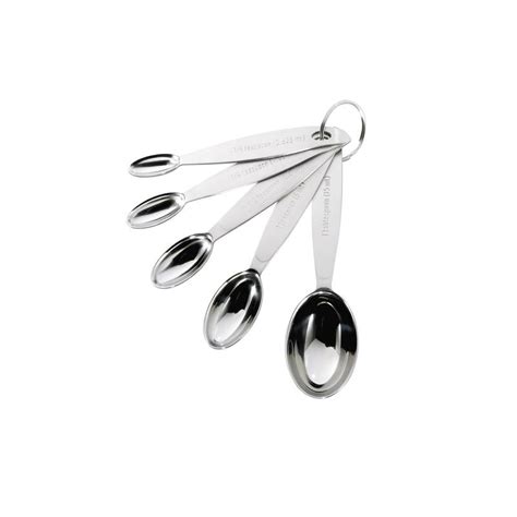 Cuisipro Stainless Steel Measuring Spoons 5 Piece Chefs Complements