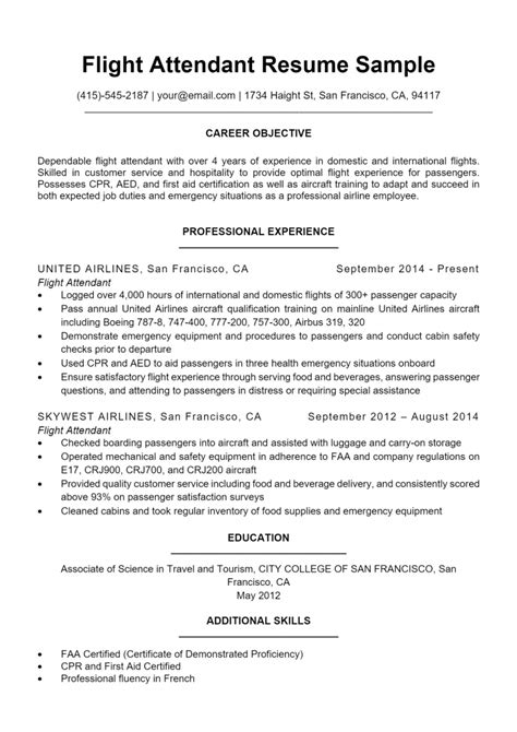 Download Free Flight Attendant Resume Docx Word Template On