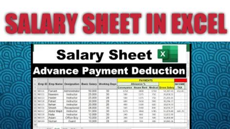 How To Prepare Salary Sheet In Excel How Do I Create Basic Salary