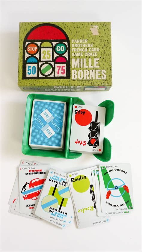 Vintage 1960s Game Parker Brothers Mille Bornes French Card Etsy