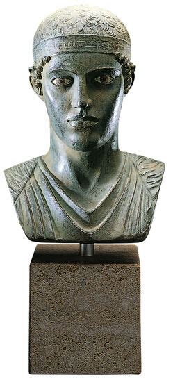 Buy Bust Of The Charioteer Of Delphi Reduction Cast Hand Painted