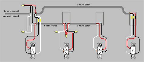 Electrical How To Wire Several Receptacles Between Three Way Switches