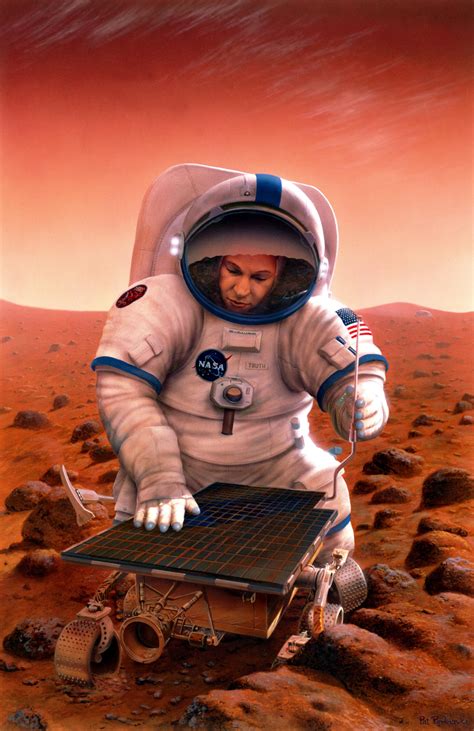 Rover And Astronaut Meet Nasa Mars Exploration