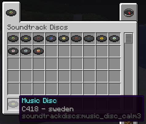 Soundtrack Discs Minecraft Mods Curseforge
