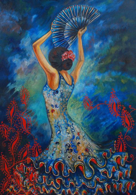 Buy Flamenco Dancer Painting By Jurga Povilaitienė