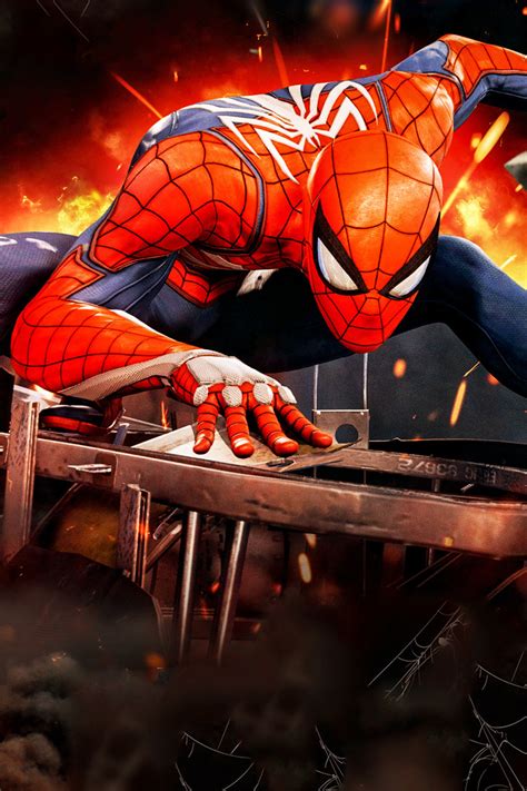640x960 Spiderman Ps4 Game Artwork Iphone 4 Iphone 4s Hd 4k Wallpapers
