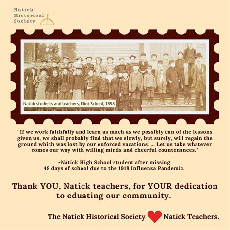 Thank You Natick Teachers Love Your Community — Natick Historical Society