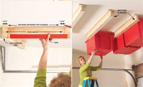 Diy helping hands tool and material holder from pvc. Overhead Storage System On the Garage Ceiling