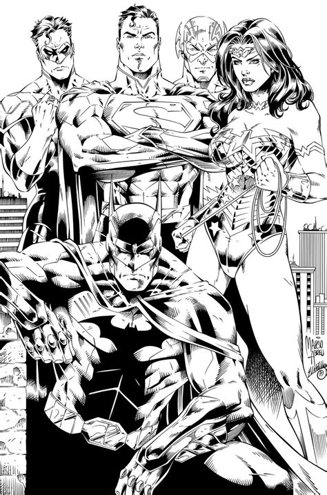 Batman Wonder Woman Superman Flash And Gl Ink By Swave18 On Deviantart