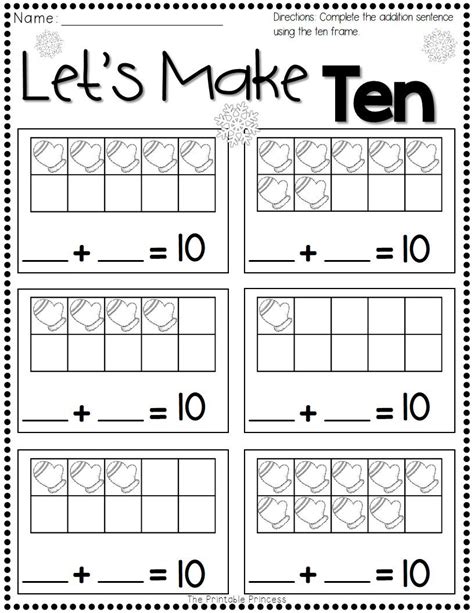 Teach Child How To Read Free Printable Tens Frames Worksheets