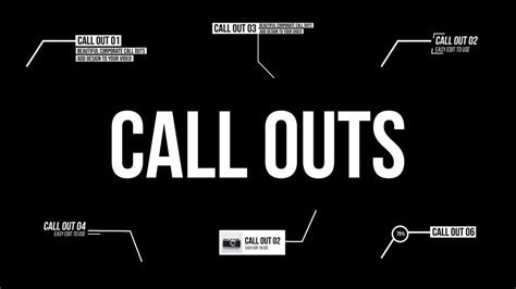 Call Outs - After Effects Templates | Motion Array
