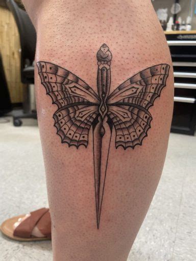 Black Butterfly Tattoo By Alex Grace Maui Kiehi Tattoo Artist Mid