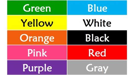Colores En Inglés Cómo Lograr Aprenderlos Fácil