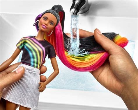 Barbie Rainbow Sparkle Hair Doll Styles May Vary In 2020 Barbie Vibrant Hair Colors