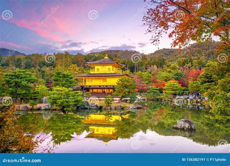 The Golden Pavilion Of Kinkaku Ji Temple In Kyoto Japan Stock Image