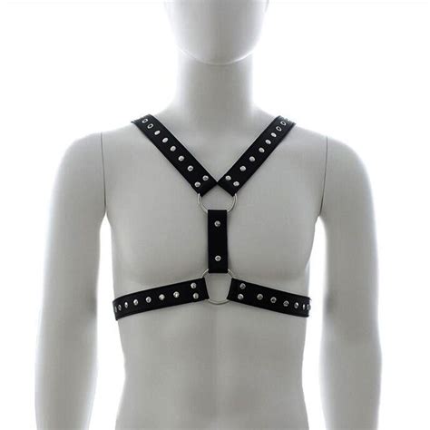 Sexy Lingerie For Men Pu Leather Male Harness Belts Fetish Bondage