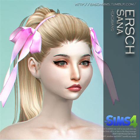 Ribbon Bow Headband The Sims 4 P2 Sims4 Clove Share Asia Ribbon
