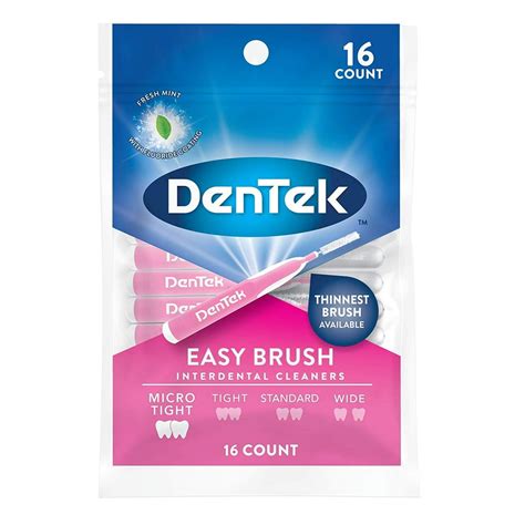 Dentek Easy Brush Micro Tight Interdental Cleaners 16 Count Walmart