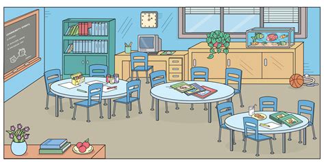 Classroom cartoon, school, furniture, class, blackboard png. Free Kids Classroom Clipart, Download Free Clip Art, Free ...