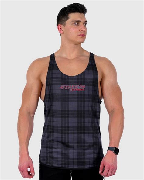 Lumberjacked Taperback Gym Singlet Black Strong Liftwear Australia