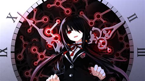 Anime Girl On The Background Of The Dial Date A Live Wallpapers And Images Wallpapers