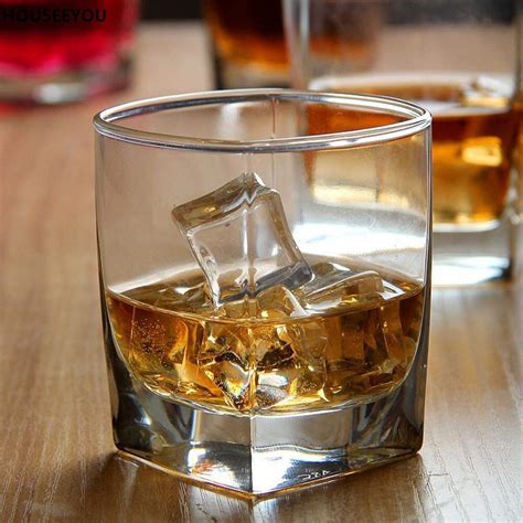 Primeworld Square Shape Whiskey Scotch Glass Set 2 Home And Kitchen