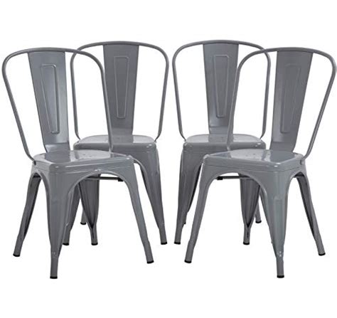 Buy Fdw Metal Dining Chairs Set Of 4 Indoor Outdoor Chairs Patio Chairs
