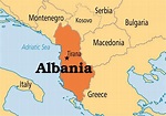 Map of Albania and surrounding countries - Albania country map ...