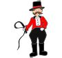 Ringmaster Outline for Classroom / Therapy Use - Great Ringmaster Clipart png image