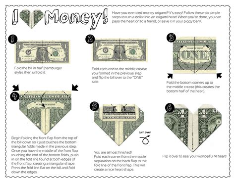 Follow These Six Simple Steps To Turn A Dollar Into An Origami Heart