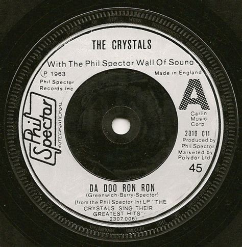 The Crystals With The Phil Spector Wall Of Sound Da Doo Ron Ron Then He Kissed Me 1975