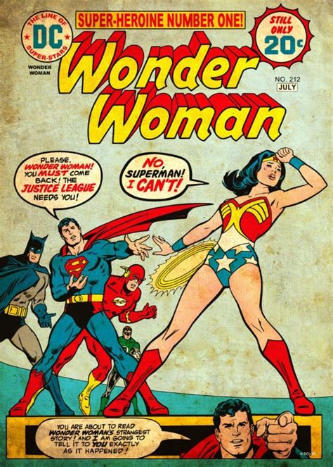 Official Dc Comics Classic Covers Wonder Woman 212 By Bob Oksner Displate Artwork By Artist Dc