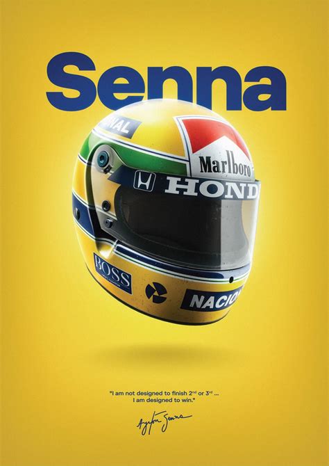 Senna Helmet Poster R Formula1