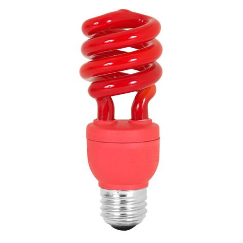 Shop Mood Lites 13 Watt T3 Medium Base E 26 Red Cfl Bulb At