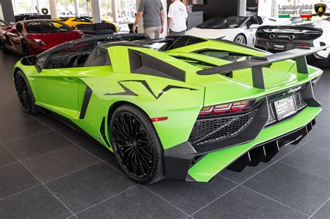 The lamborghini aventador sv is the third vehicle in the aventador series and is currently in production. Verde Ithaca 2017 Lamborghini Aventador SV Roadster Sold ...