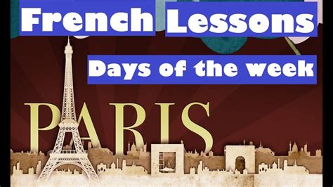 French Lesson - Days of the Week - YouTube