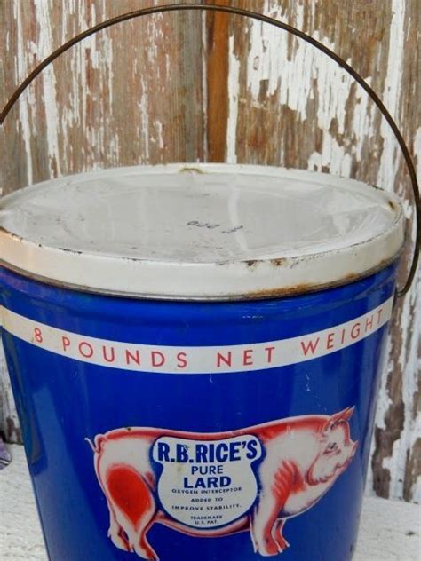 Ct 150210 09 Rbrice Sausage Company 50s Lard Tin Can Jacks Mart