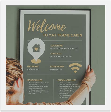 Airbnb Welcome Sign How To Create An Airbnb Welcome Sign — Templateau